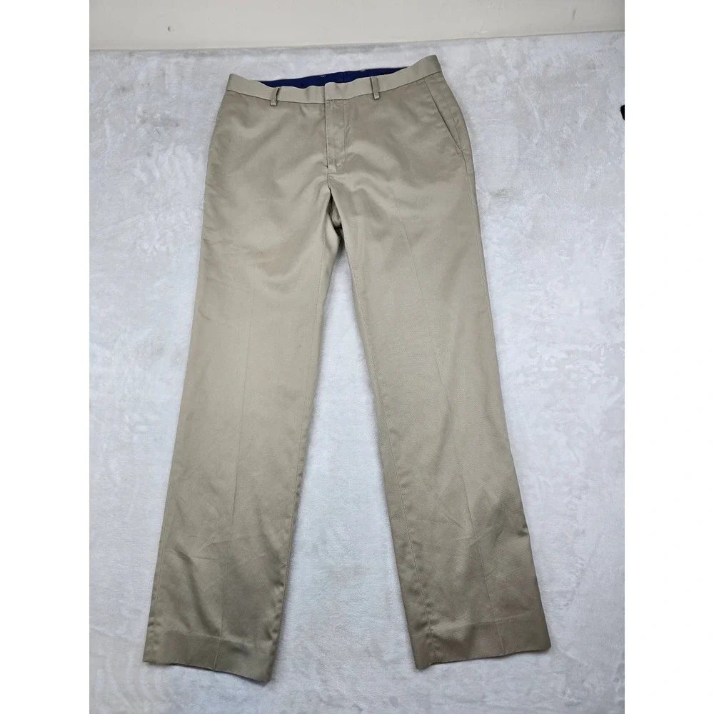 Banana Republic Chino Pants Mens 31x31 Khaki Cotton Non-Iron Tailored Slim Fit‎